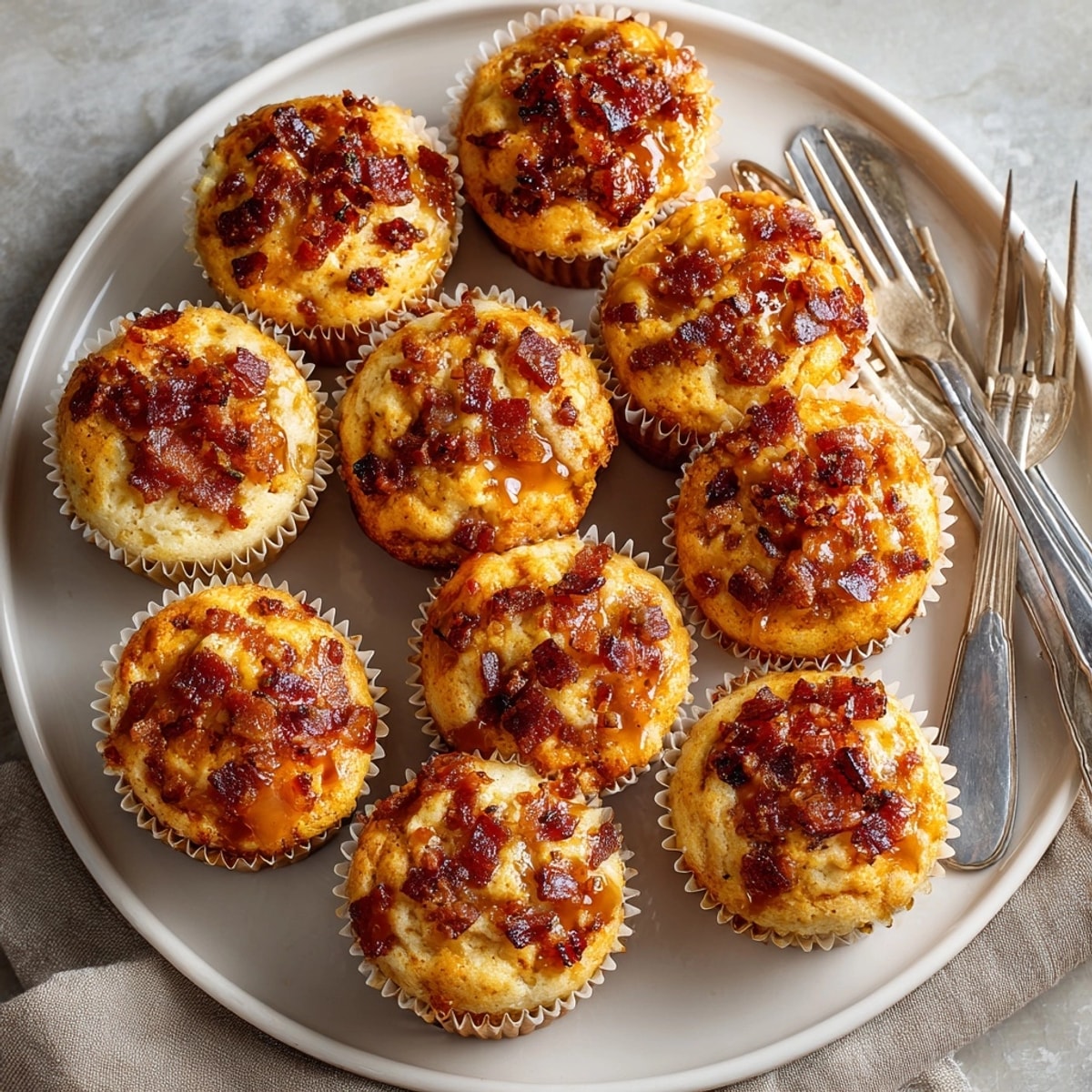 Perfectly baked Maple Bacon Pancake Muffins, a delightful combination of sweet and savory flavors for brunch.