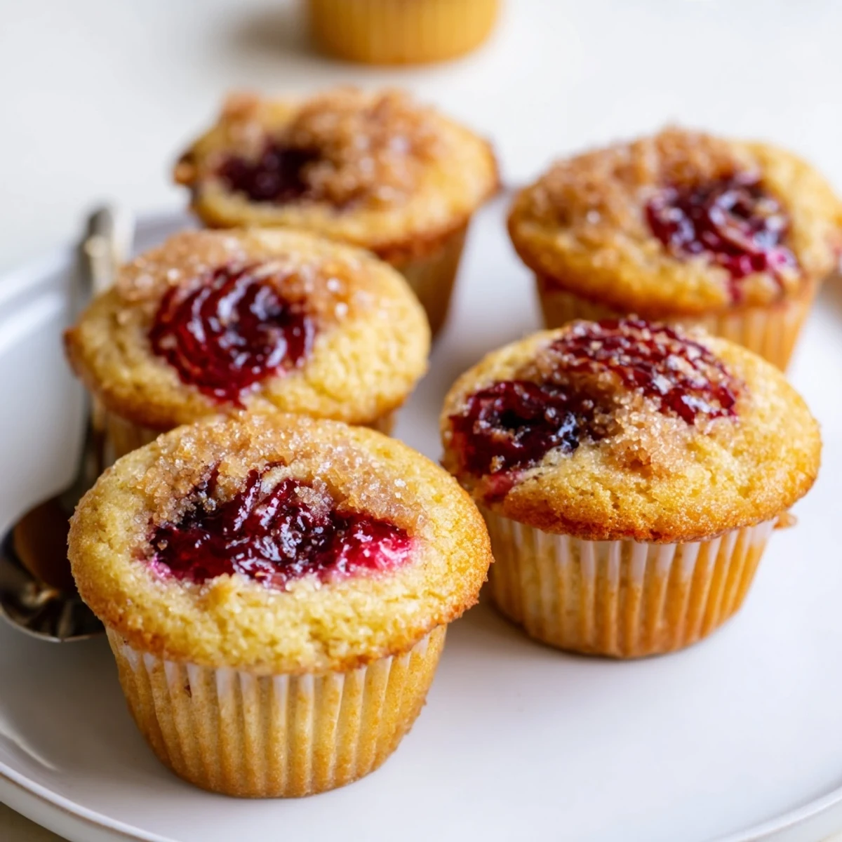 Moist ginger cranberry jelly muffins with tart cranberries, perfect for cozy breakfasts.  