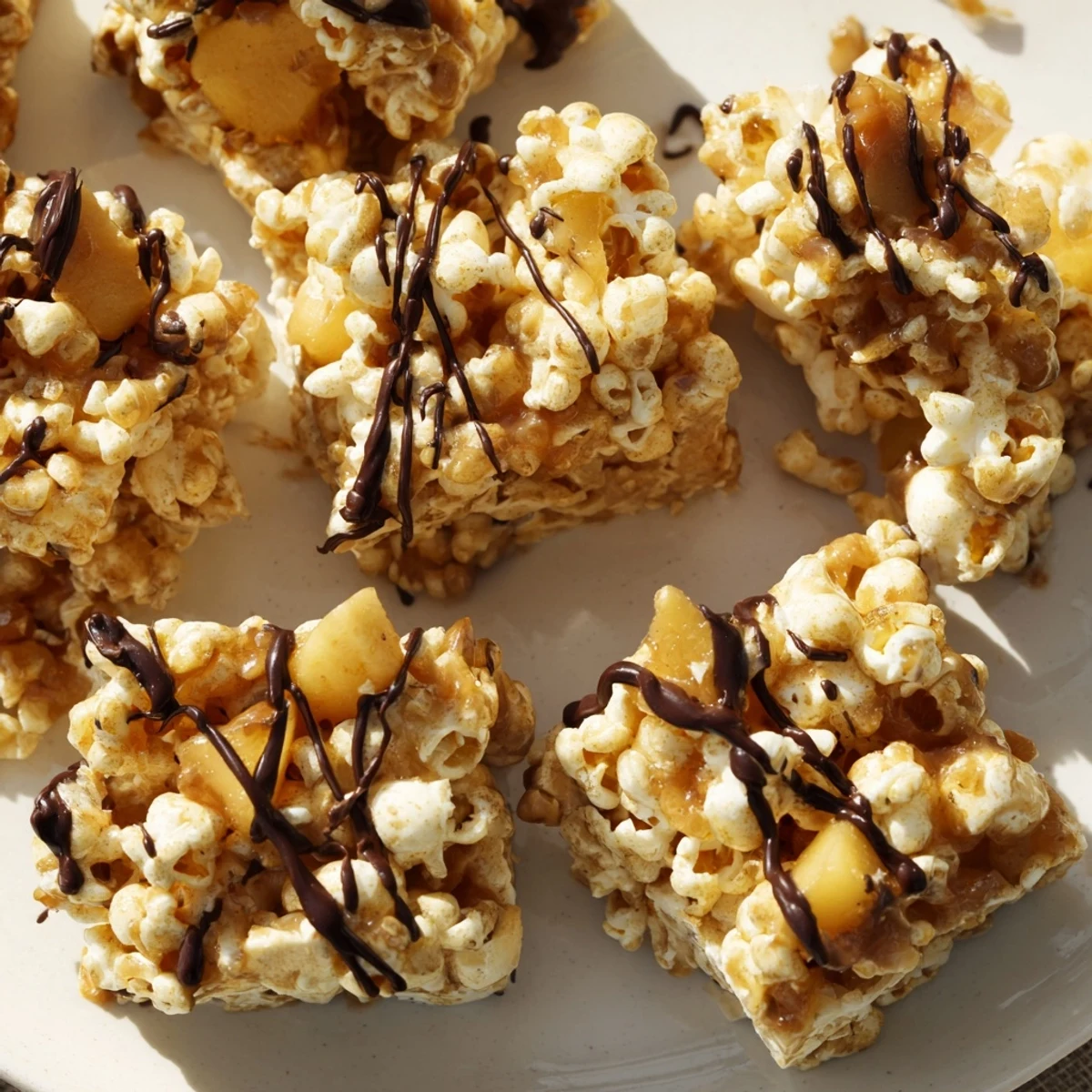 Enjoy homemade Caramel Apple Popcorn Bars, perfect for sharing at gatherings!