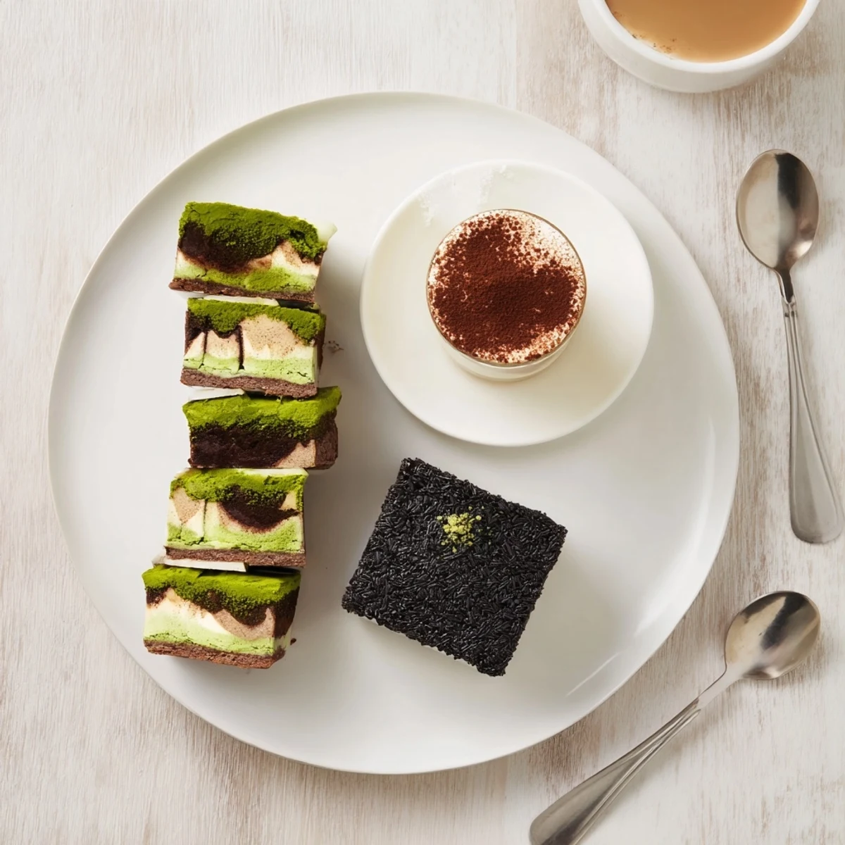 Delightful chai tiramisu layered with creamy mascarpone and spiced ladyfingers.  