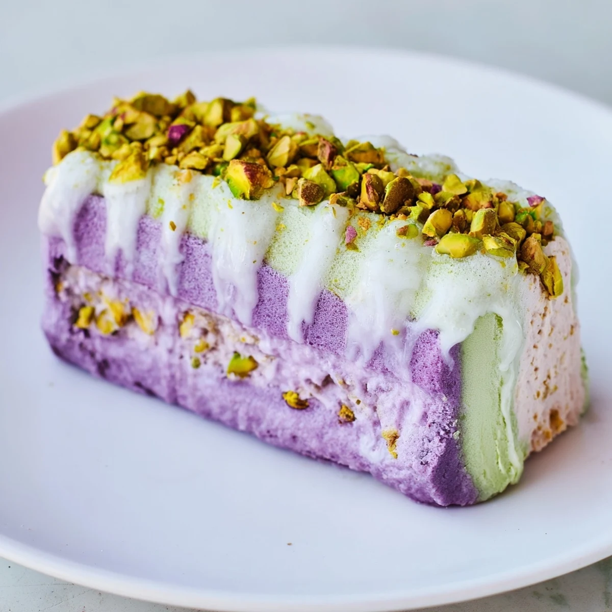 Ube Pistachio Ice Cream Bars