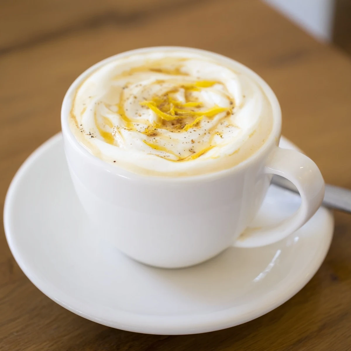 Savor the rich flavors of this unique Onion Latte with a hint of sweetness.  