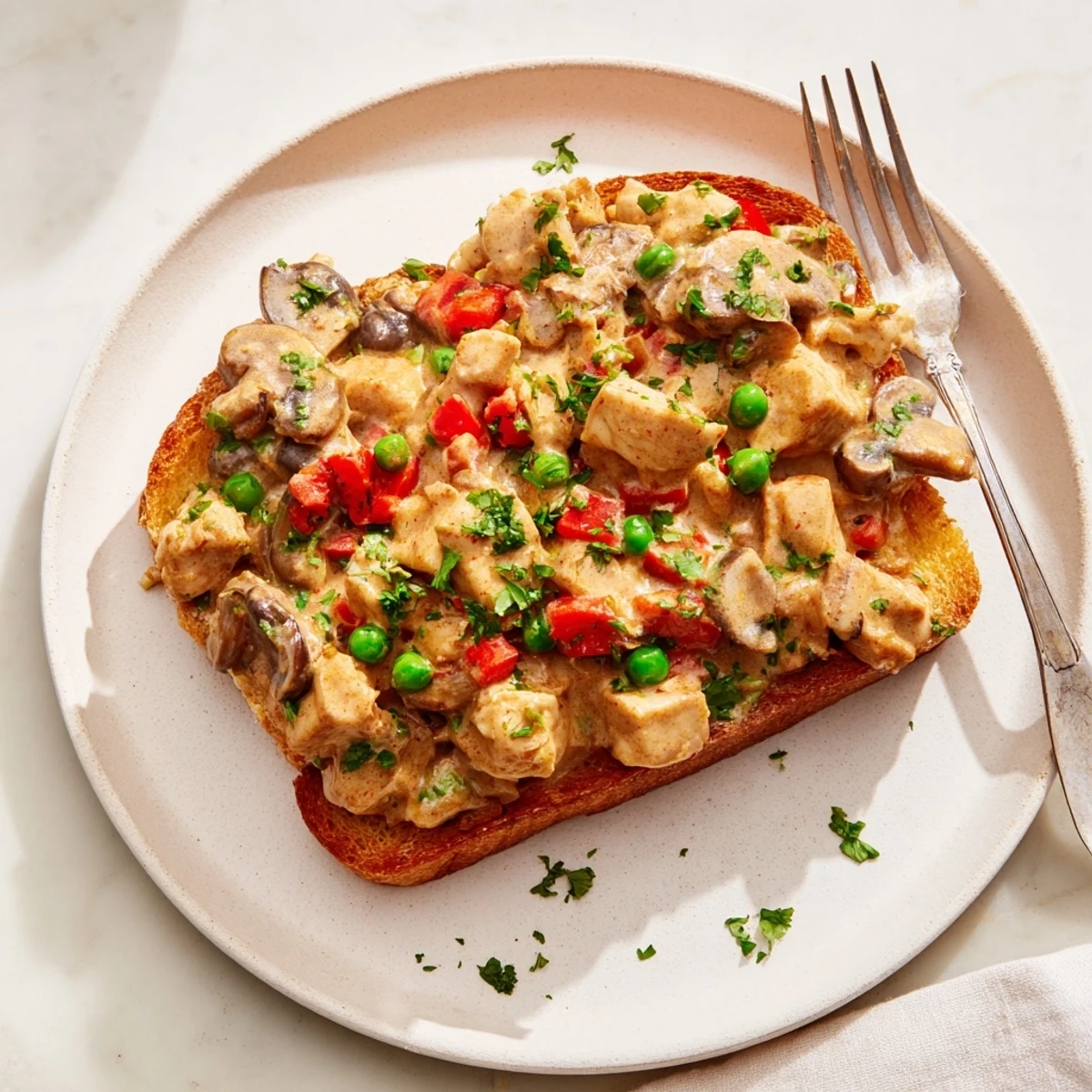 Chicken à la King Toast