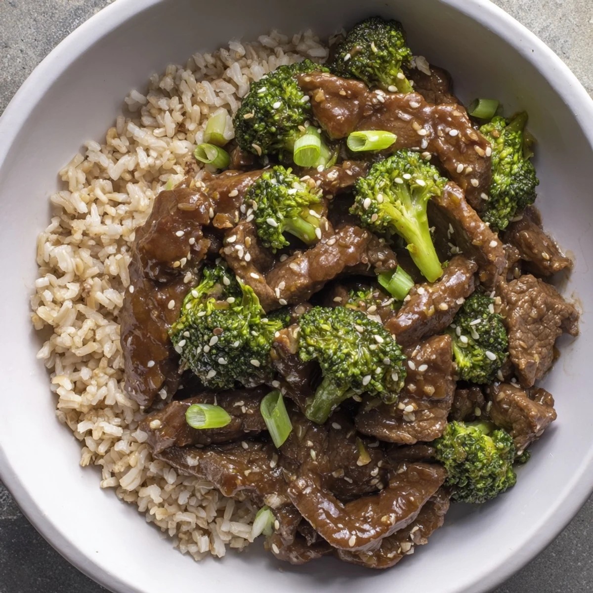 Steaming Slow-Cooker Beef & Broccoli with glistening sauce and inviting aromas, a perfect weeknight meal.