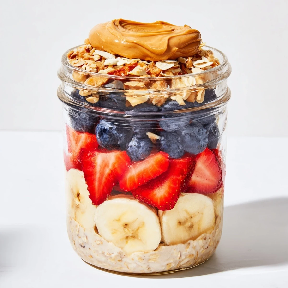 Overnight Oats Fruit Peanut Butter