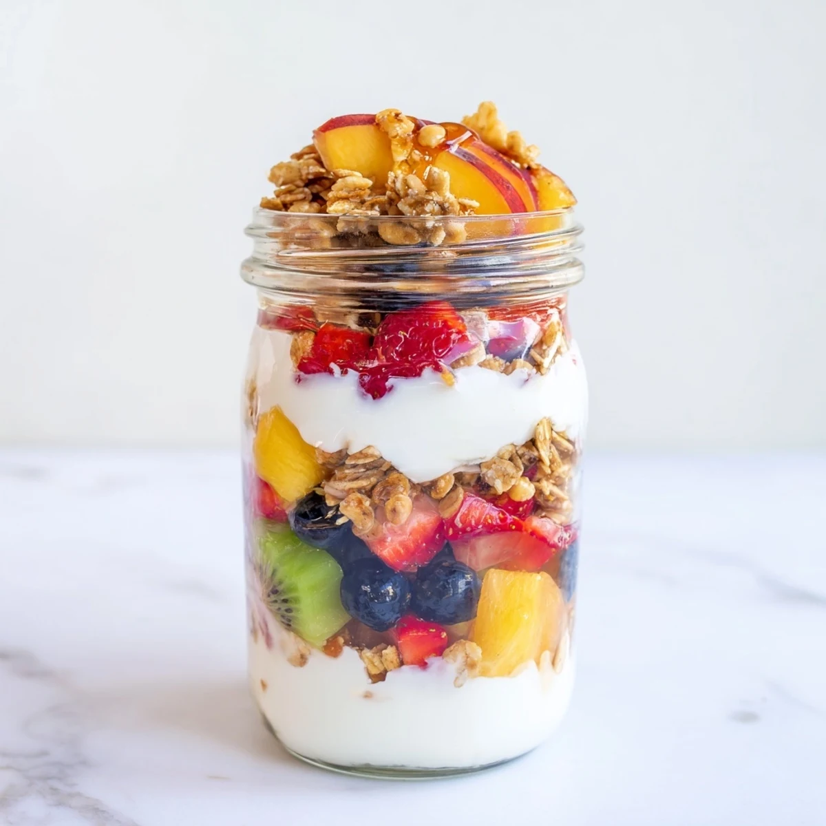 Delicious, easy yogurt parfait, beautiful layers of fruit, granola and yogurt, perfect for breakfast.