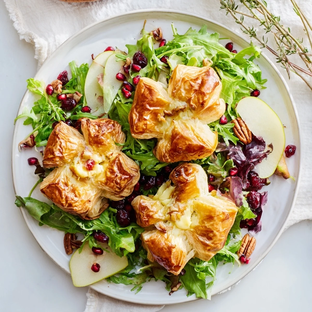 Cranberry Brie Flower Bites