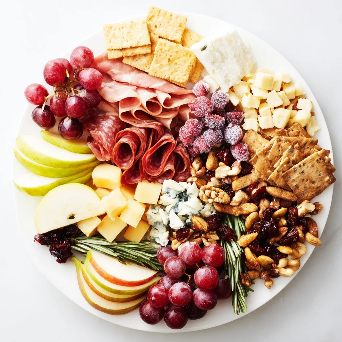 Festive Sleigh Ride Charcuterie featuring a wood board brimming with holiday appetizers for easy serving.