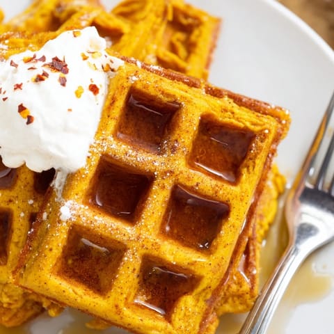 Spicy Pumpkin Buttermilk Waffles