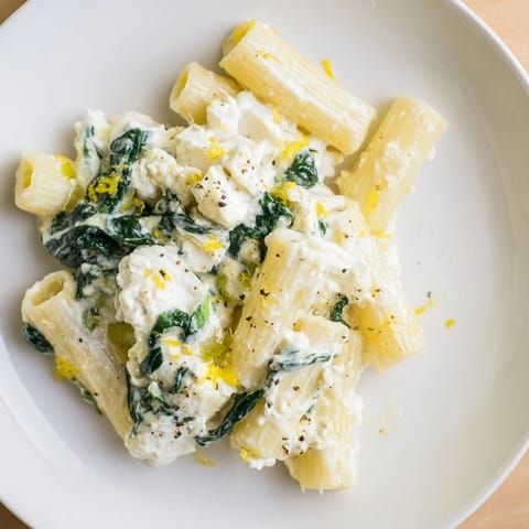 Whipped Ricotta Spinach Pasta