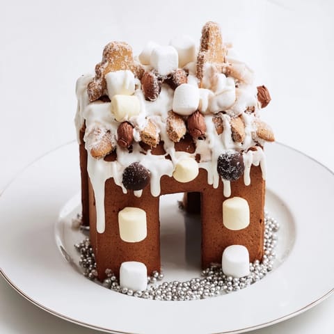 This gingerbread house frame boasts an inviting aroma with warm and spicy notes from the oven.