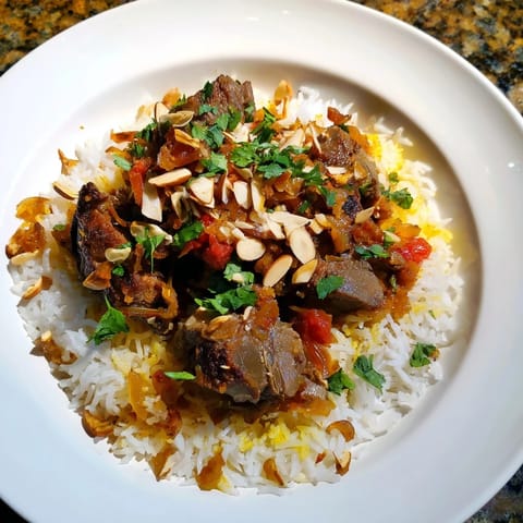 Qatari Majboos with Lamb