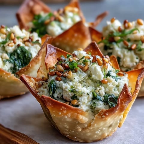 Freshly baked Mediterranean Spinach and Feta Cheese Crisps garnished with sesame seeds, arranged on a cooling rack, ready for party platters.