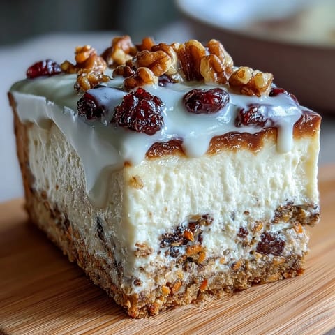 Carrot Cake Cheesecake Bars