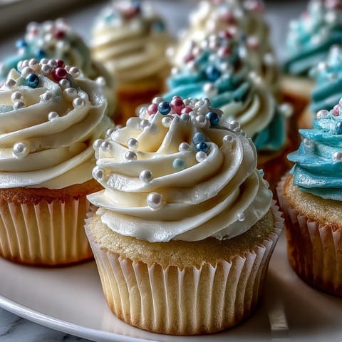 Elegant Cancer Birthday Cupcakes topped with pearl fondant, a delightful festive dessert.