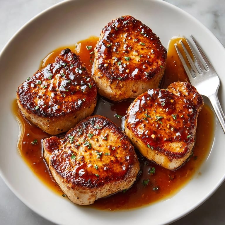 Quick and easy dinner: sizzling 20-Minute Cola-Glazed Pork Chop Skillet, perfect with creamy mashed potatoes.