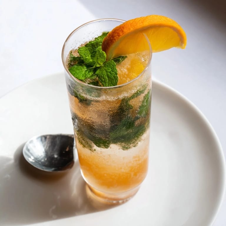Sparkling non-alcoholic mocktail featuring citrus and mint, ideal for summer gatherings.