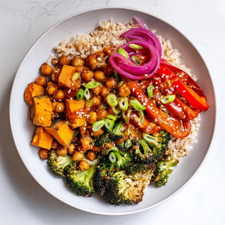 Deliciously customizable Bold Sauce Drizzle Bowls with miso-butter and gochujang-maple sauces.  