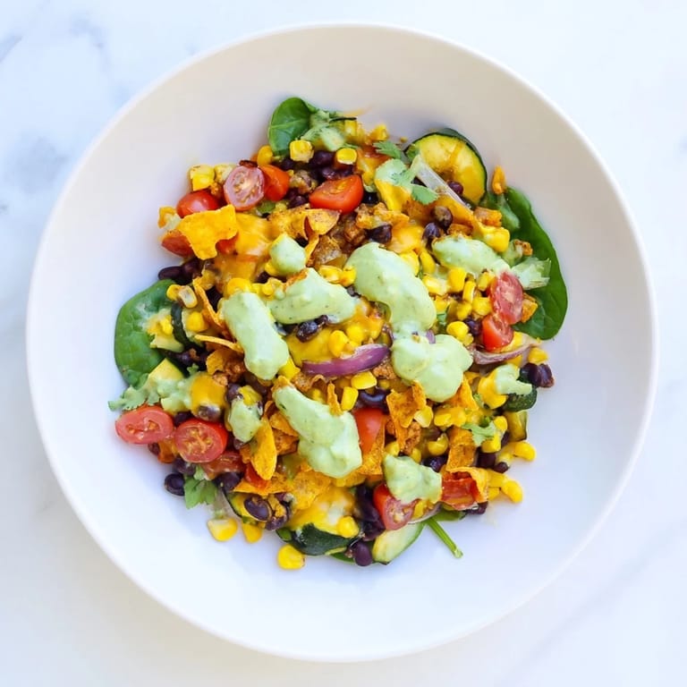 Close-up of a delicious Veggie-Packed Taco Skillet with Avocado Yogurt, showing fresh cilantro garnish.