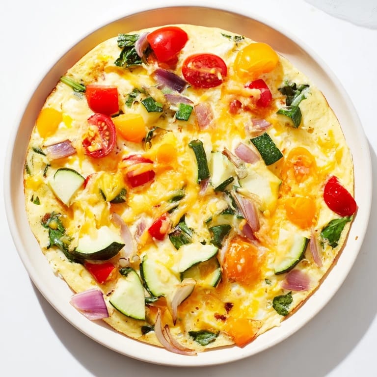 Visualize this: a pan of Egg & Veggie Sheet Pan Scramble, ready to serve for a hearty, flavorful breakfast.