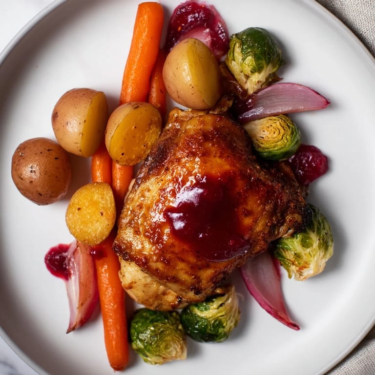 This image showcases a delightful sheet pan chicken meal with tender veggies, ideal for a gluten-free dinner.