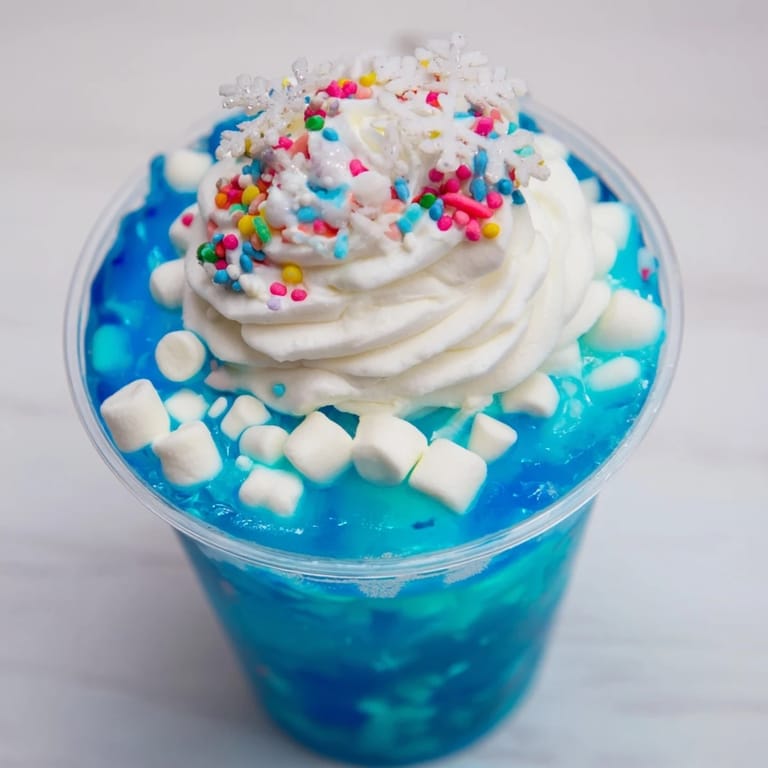 Refreshing snow globe Jello cups, perfect for parties, show off colorful layers with playful decorations.