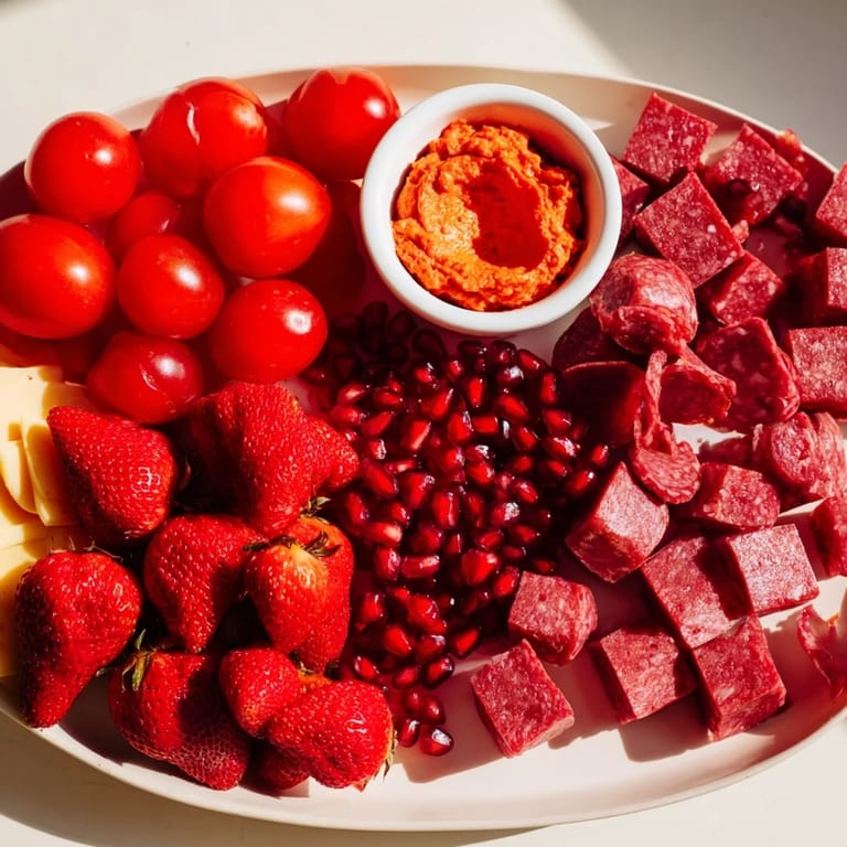 The Nutcracker Suite Board showcases a colorful charcuterie creation, ready to be enjoyed.