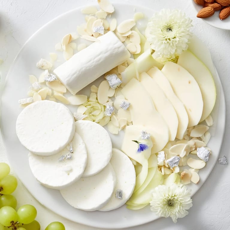 This beautifully arranged Winter Wonderland Platter offers a stunning assortment of delicious appetizers.
