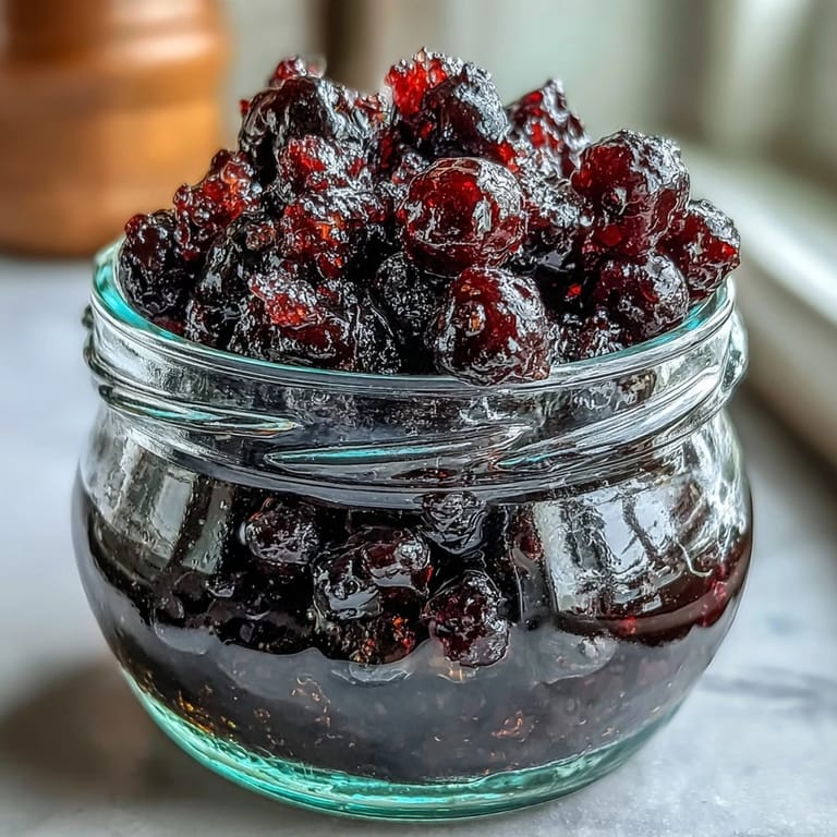 Easy Blackcurrant Liqueur glistens in a jar surrounded by fresh fruit and rum bottles, celebrating the homemade infusion process.